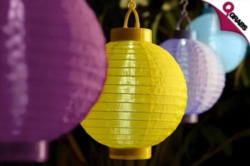 For QR49, Light Up Your World with a Set of 5 Decorative LED Paper Lanterns - Choose from 5 Glowing Colors! (QR90 Value)